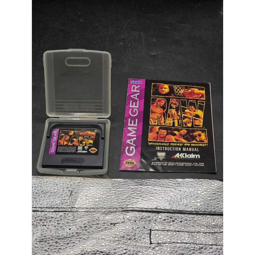 WWF Raw Sega Game Gear 1994 Wrestling Game w/ Manual & Original Case
